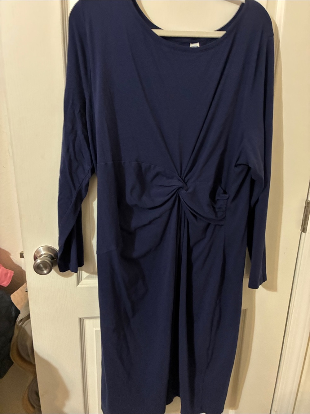 Old Navy Navy Twist-Front Midi Dress